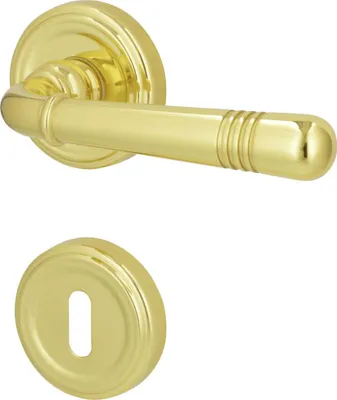 Produktbild von Südmetall Türgriff-Garnitur RosetteBB Messing poliert gold Ø 50 mm