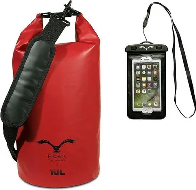 Immagine prodotto di Borsa sportiva impermeabile da 30 litri con spallacci e custodia per cellulare per kayak