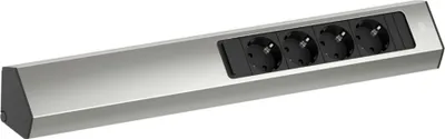 Obrázek produktu pro Bachmann CASIA 2, 4 x Type F, CEE 7/3, 2P, Stůl/zeď, Stříbrná, Hliník