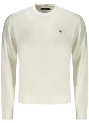 Immagine prodotto di Maglione da uomo bianco – Vestibilità comoda con ricamo e logo