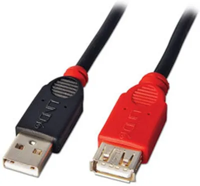 Image de Câble d'extension actif USB 2.0 Slim, USB-A mâle > USB-A femelle (noir, 5 mètres)