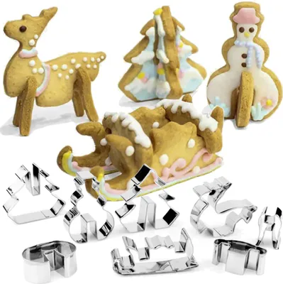 Produktbild von Ausstechformen Weihnachtenmotiv Keksausstecher Plätzchenausstecher 3D-Set 22015