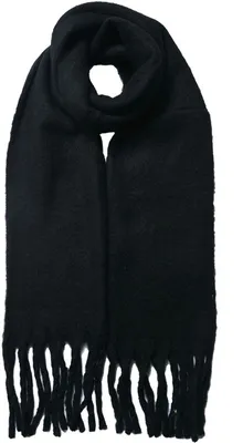 Produktbild von Clayre & Eef Winterschal Damen 38x200 cm Schwarz Acryl
