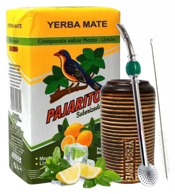 Zdjęcie produktu dla Zestaw Startowy Cytrynowa Yerba Mate Pajarito z Akcesoriami