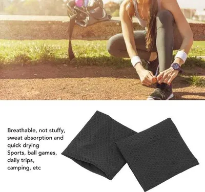 Productafbeelding van Dailygoods - Zweetband, ademend - Polsband, uniseks - Koelende ijszijde - 2 stuks - Zweetabsorberend - Comfortabel en elastisch