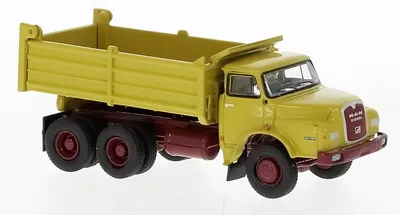 Produktbild von Brekina LKW MAN 26.280 DHAK dunkelgelb, dunkelrot, 1972, 78102
