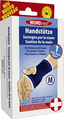 Obrázok produktu pre WUNDmed® 04-002M WUNDmed® Handgelenkbandage Handstütze 04-002M, Gr. M blau, 1 St.