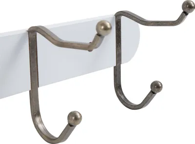 Produktbild von Hakenleiste, MDF, 3 Haken, weiß