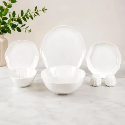 Image de Bavary service de table Cermico 27 pièces, 6 personnes, céramique blanche