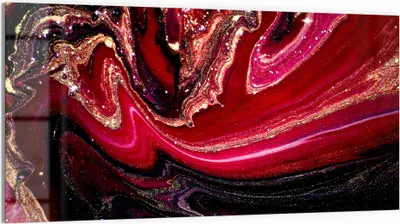 Produktbild von DEQORI Glasbild Echtglas 100x50 cm 'Marmor-Lavafluss' Wandbild Bild modern Deko
