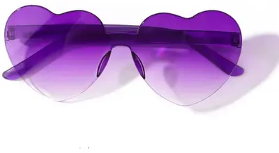Produktbild von Lila Herzbrille – Festivalbrille – Herzförmige Brille – Trendige herzförmige Brille – Lila Brille – Karneval – Mottoparty – Festival – Verrückte Brille – Lila Rahmen – CHPN