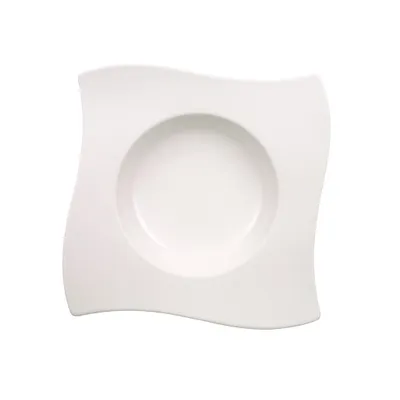 Obrázok produktu pre Villeroy & Boch NewWave sada 4 štvorcových tanierov na polievku 25 cm biely Porcelles