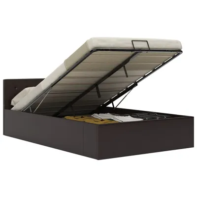 Immagine prodotto di vidaXL Letto contenitore idraulico in Pelle finta nera 90×200 cm
