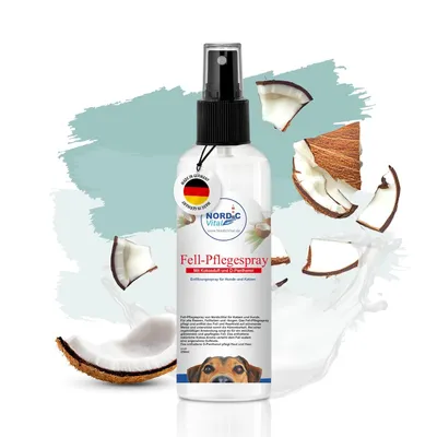 Produktbild von Kokos Fellpflege Spray Hund & Katze 250ml – Sanftes Entfilzungsspray für Haut/Fell - Verbessert Kämmbarkeit mit Kokosduft