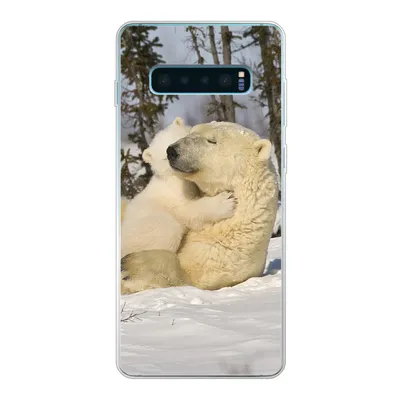 Produktbild von MuchoWow® Handyhülle Schutzhülle Hülle für Samsung Galaxy S10 Lite Eisbär - Schnee - Höhle - Jungtier Silikon Softcase Handy Hülle - Schutz