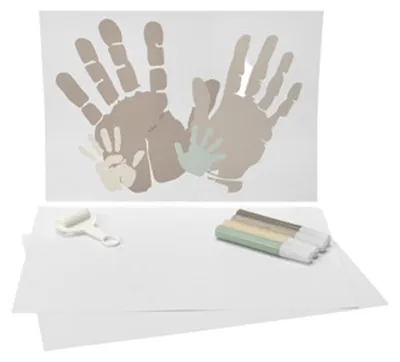 Produktbild von BamBam Family Handprint Kit - 32 cm | Besonderes Mutterschaftsgeschenk