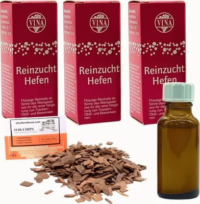 Produktbild von 3 x VINA Weinhefe für 50L - Champagner, Wein Flüssighefe, Vina Wein Hefe, Hefe für Wein