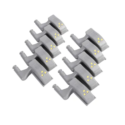 Zdjęcie produktu dla 10-częściowe oświetlenie zawiasów LED do domowej kuchni (ciepły biały)