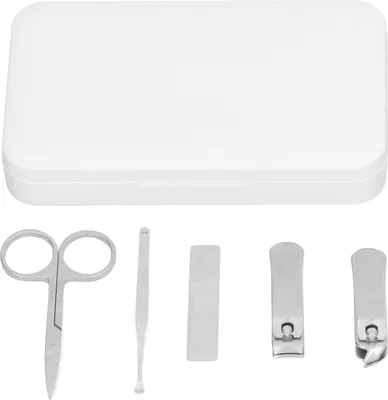 Image de Set de 5 coupe-ongles en acier inoxydable, très tranchants, polyvalents, set de manucure pour les ongles des mains, des pieds et des oreilles