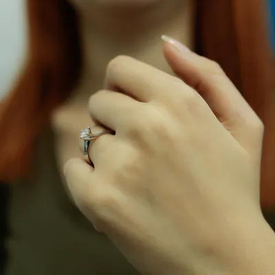 Produktbild von 0,31 Carat Diamant Verlobungsring 14 Karat Weißgold - 56 (17,80 mm)