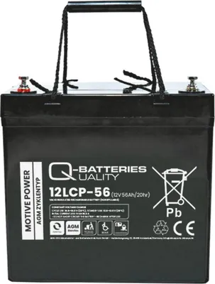Produktbild von Q-Batteries 12LCP-56 / 12V - 56Ah Blei Akku Zyklentyp AGM - Deep Cycle VRLA