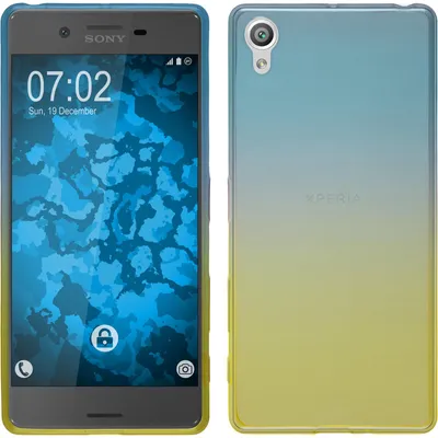Produktbild von PhoneNatic Case kompatibel mit Sony Xperia X - Design:02 Silikon Hülle Ombrè + 2 Schutzfolien