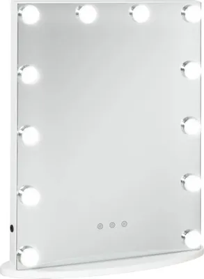 Image de Miroir cosmétique LED - miroir de table - contrôle tactile - luminosité réglable - 41,5×13,5×51 cm