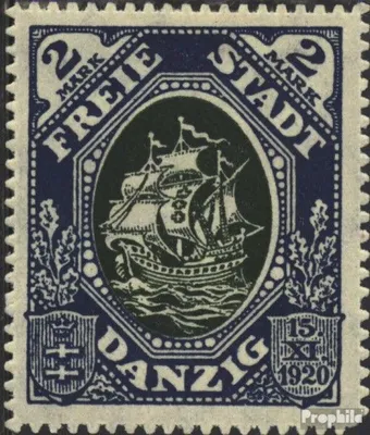 Produktbild von Briefmarken Danzig 1921 Mi 59 Gefälligkeitsentwertung mit Durchstich, Zähnung evtl. fehlerhaft gestempelt Handelskogge