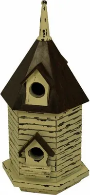Produktbild von Deko Vogelhäuschen braun weiß, 43 cm