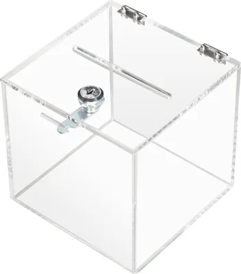 Produktbild von Spendenbox Acryl Würfel, Aktionsbox, Losbox, 15 x 15 x 15 cm, HMF 46919
