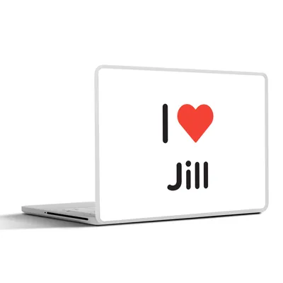 Produktbild von MuchoWow® Laptop Aufkleber Sticker Cover Ich liebe -Jill- Girl 30x21 cm - Sticker für Laptop - Selbstklebend