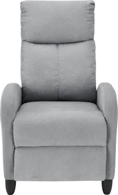 Produktbild von Polstersessel Bregenz Relaxsessel Relaxliege 102x60x92 cm Liegesessel Fernsehsessel Sessel mit verstellbarer Rückenlehne TV Sessel aus Textil Hellgrau [en.casa]