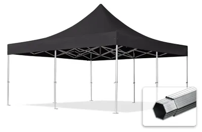 Produktbild von TOOLPORT 5x5m Aluminium Faltpavillon, ohne Seitenteile, schwarz