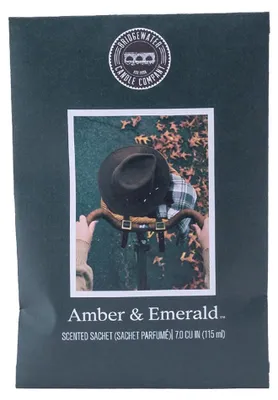 Produktbild von BRIDGEWATER Duftsachet AMBER & EMERALD grün dunkelgrün Papiertüte mit Duft