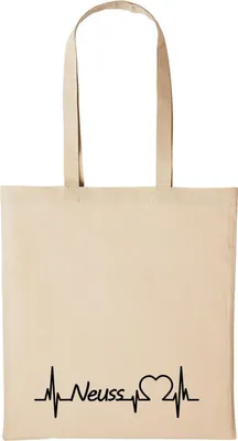 Produktbild von Huuraa Baumwollbeutel Neuss Geschenk Einkaufstasche Natural 10 Liter Baumwolle Neuss Accessoire