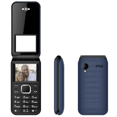 Image de Nouveau téléphone portable à clapet Majestic 1,77" Noir/Bleu pour seniors avec Bluetooth