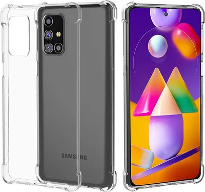 Produktbild von Conie Rugged Silikon Schutzhülle für Samsung Galaxy M31s Tasche Case Cover Bumper TPU Hülle in Transparent