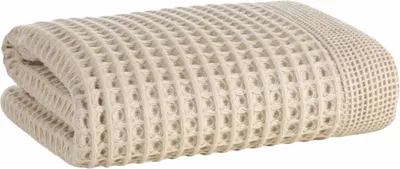 Produktbild von EUROFIRANY | Badetuch - Handtuch - 50x90 cm - beige - Waffelstruktur - aus Baumwolle - Gästetuch