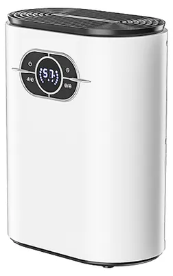 Produktbild von Mini Luftentfeuchter 1200ML,Luftentfeuchter Elektrisch mit Fernbedienung, Timer, leise, 20 m², 42 W, 1.2L Wassertank, für Schlafzimmer, Ablaufschlauch