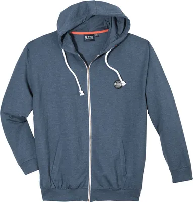 Produktbild von North Latitude XXL Kapuzen-Sweatjacke blau melange
