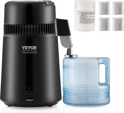 Productafbeelding van Waterdistilleerapparaat-1 L/uur-4L - Distilleerapparaat roestvrij staal - 750W - Distilleerapparaat met één