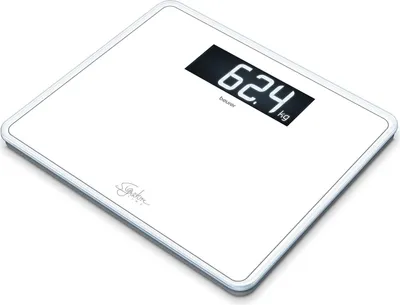 Image de Pèse-personne électronique Beurer, format XXL, écran blanc, capacité 200 kg.