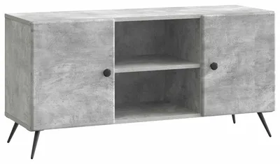 Image de Meuble TV vidaXL 102 x 34,5 x 50 cm, gris béton, aggloméré