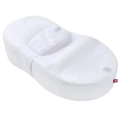 A white baby lounger on a white background.