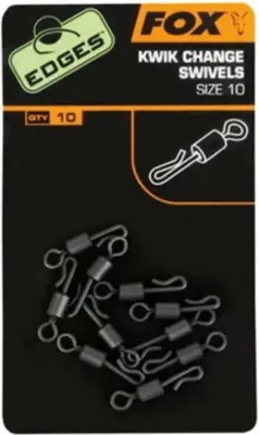 Zdjęcie produktu dla Fox Fishing Edges Kwik Change Swivels Size 10