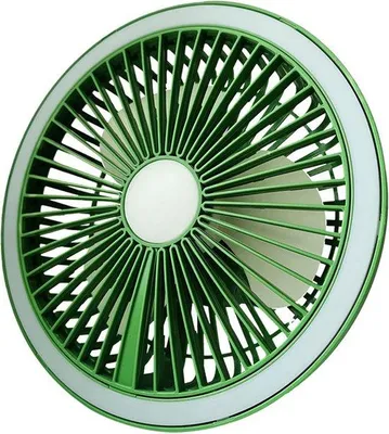 Image de Ventilateur de camping avec lampe LED - Rechargeable par USB - Pour tente, camping, caravane