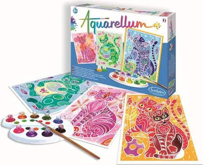 Immagine prodotto di Pittura ad acquerello - Gatti Aquarellum