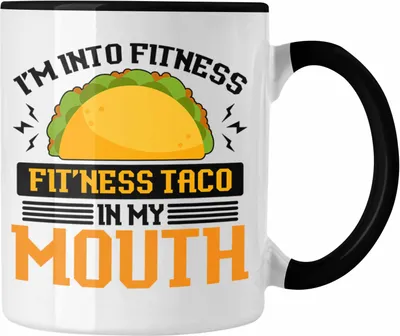 Produktbild von Trendation - Taco Tasse Taco-Liebhaber Geschenkidee für Taco-Fans (Schwarz)
