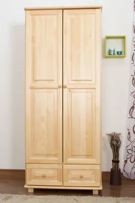 Produktbild von Kleiderschrank Massivholz natur 012 - 190 x 90 x 60 cm (H x B x T)