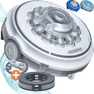 Produktbild von MONZANA® Poolroboter Poolboy600 Kabellos Vollautomatisch 80 Min Akku 5200mAh Li-Ion 80m² Pool Bodensauger Poolreiniger Poolsauger Weiß